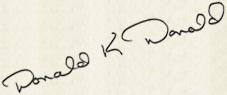 Donald K Donald Signature